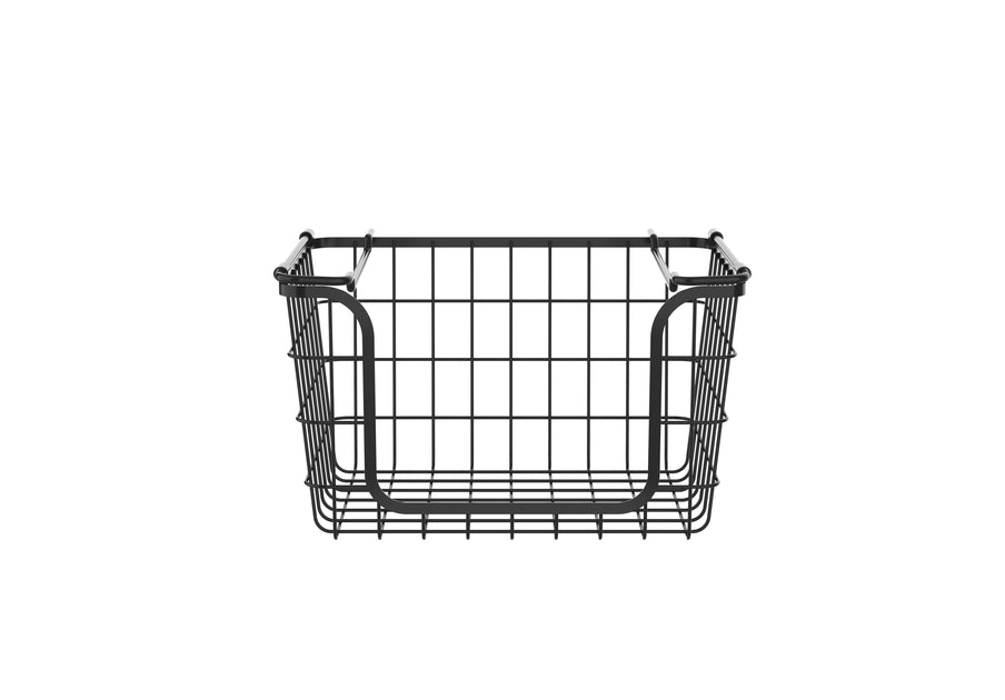 Oceanstar Stackable Metal Wire Storage Basket Set for Pantry, Countertop,  Kitchen or Bathroom - Black (Set of 3) BSS1811 - The Home Depot