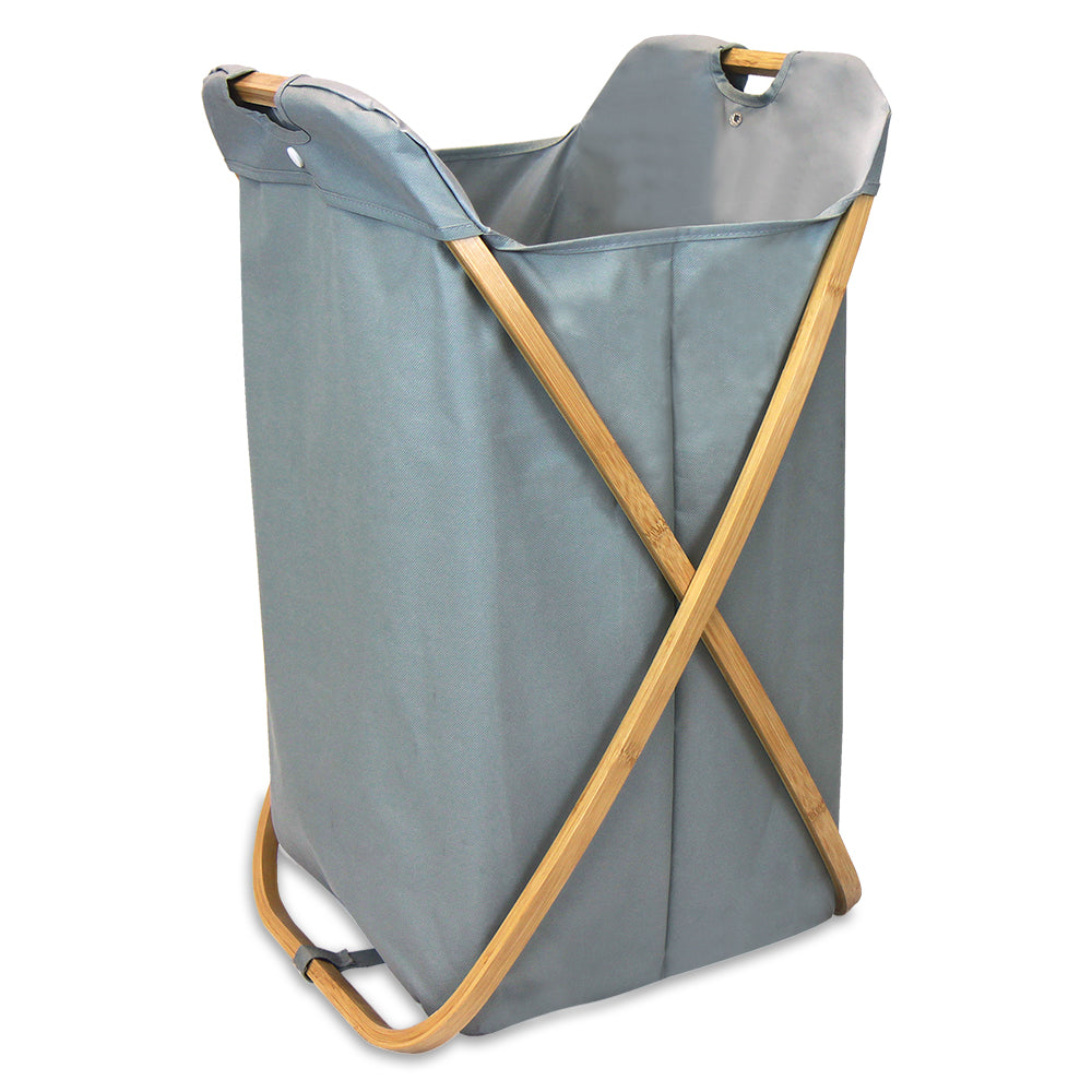 Wholesale Collapsible Bamboo Wood Laundry Hamper, Wooden X Frame Foldable  Laundry Basket Manufacturer and Supplier