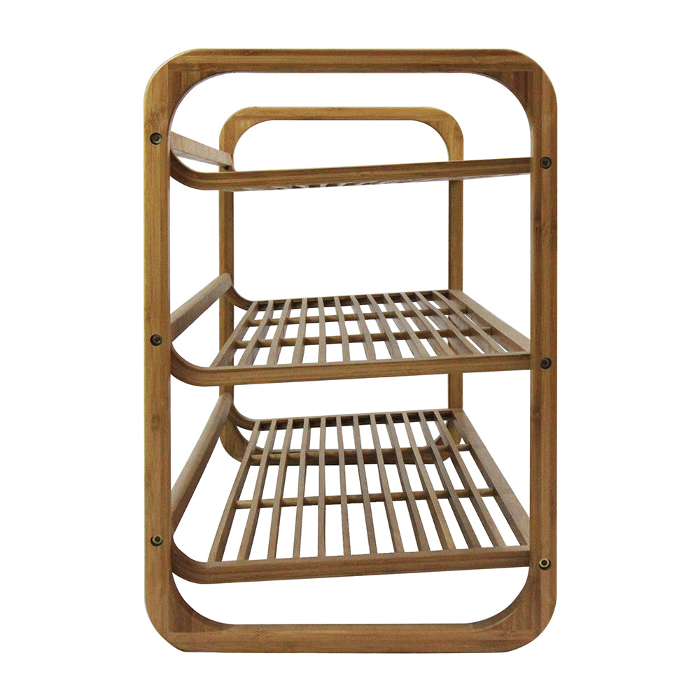 Oceanstar SR1231 3 Tier HPL Bamboo Shoe Rack